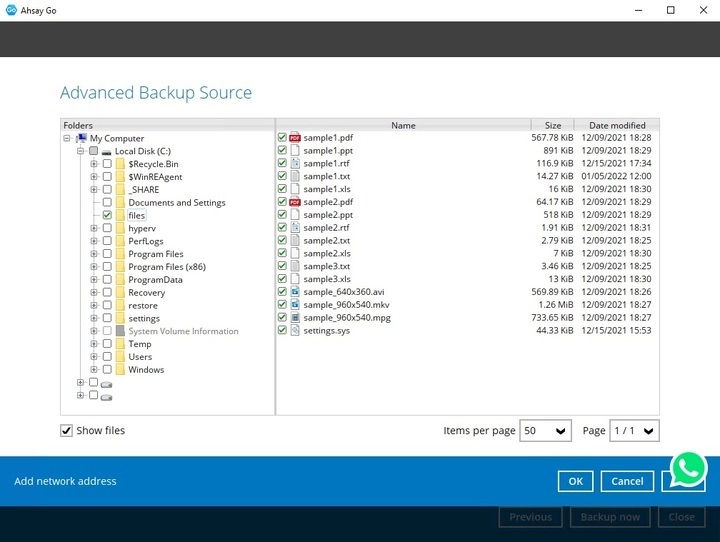 Advanced Backup Source