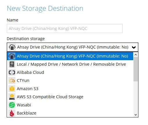Immutable Destination