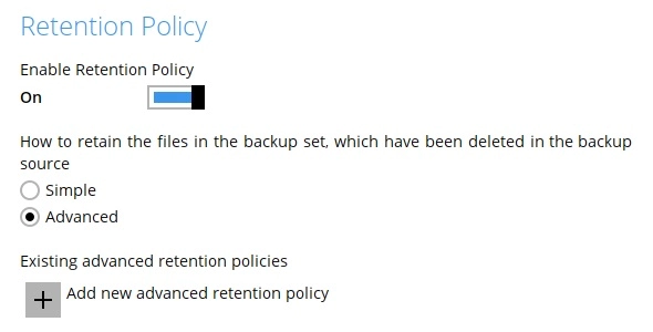 Advanced Retention Policy