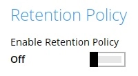 Disabled Retention Policy