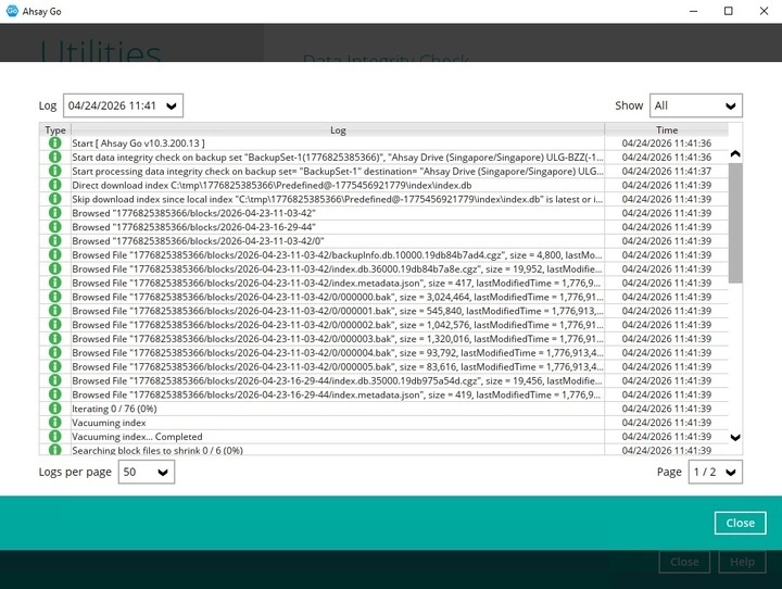 Data Integrity Check
