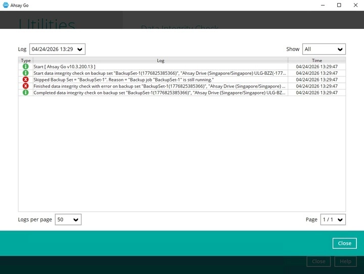 Data Integrity Check