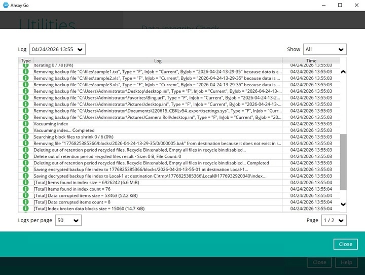 Corrupted Data Integrity Check