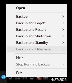 Backup and Hibernate