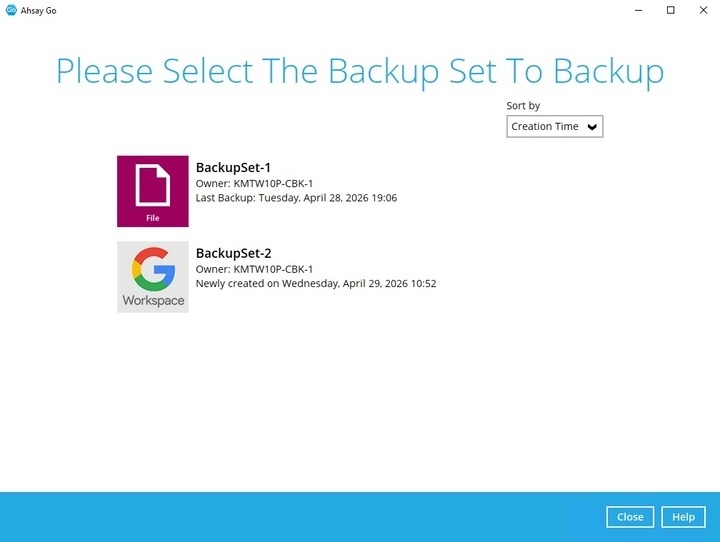 Run Backup Job