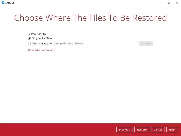 Restore Location