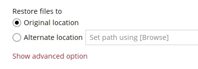 Advanced Option