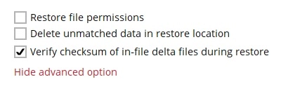 Advanced Option