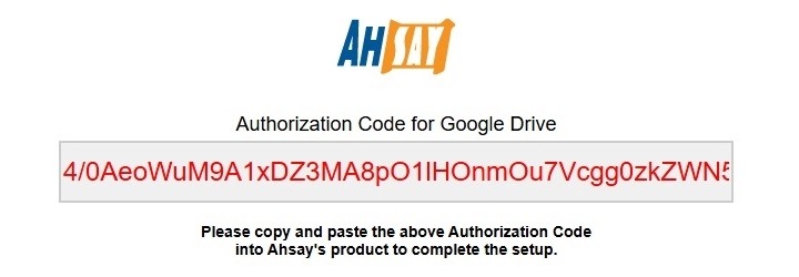 Authorization code