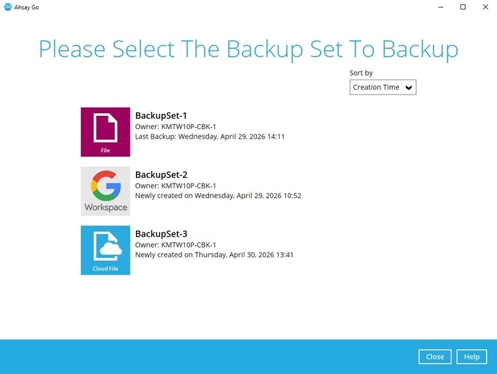 Run Backup Job