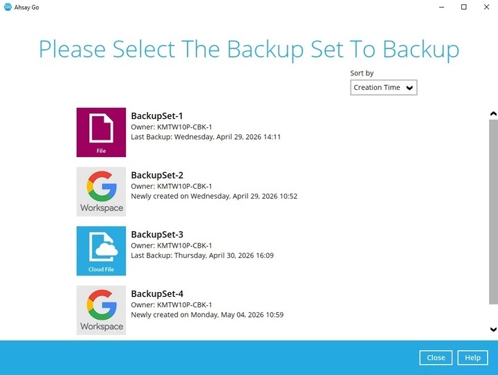 Run Backup Job
