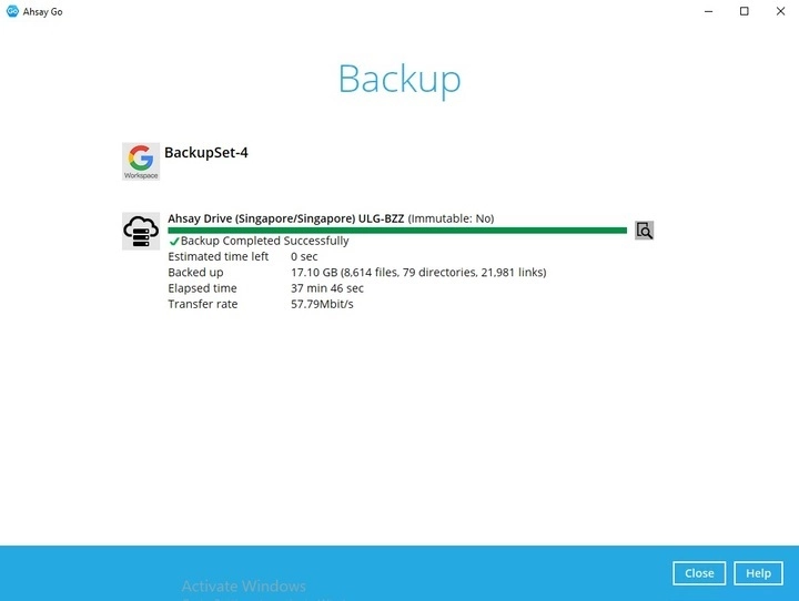 Run Backup Job