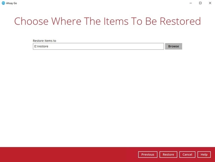 Restore Location