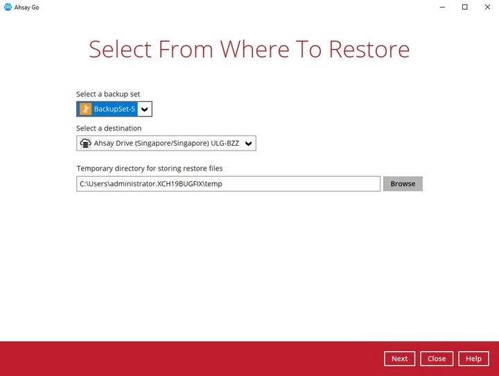 Restore Options