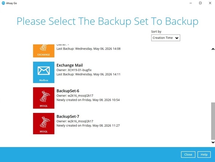 Backup Sets