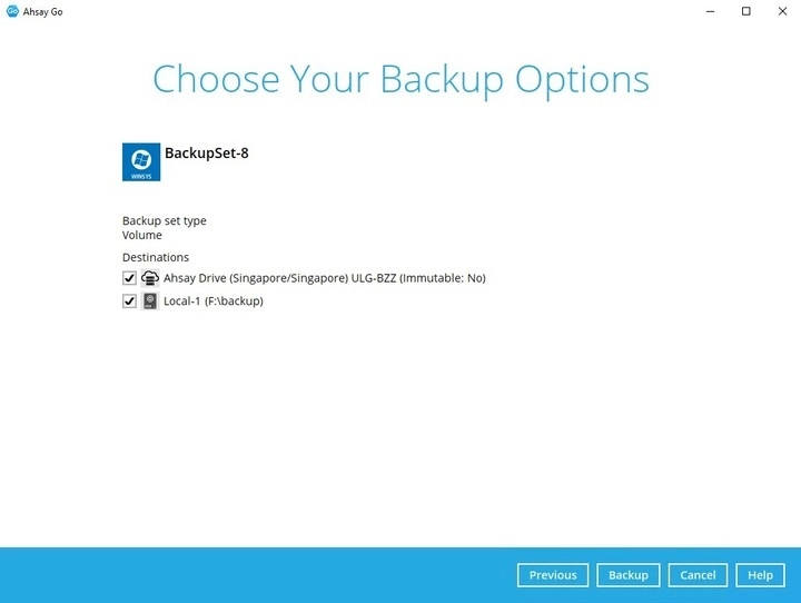 Backup Options