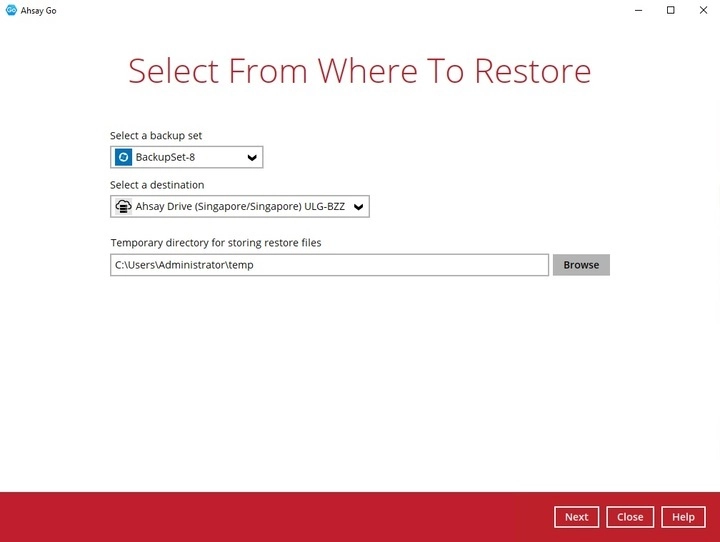 Restore Options