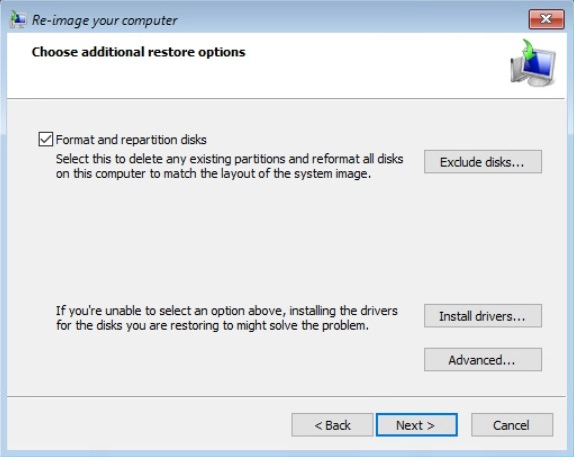 Additional Restore Options