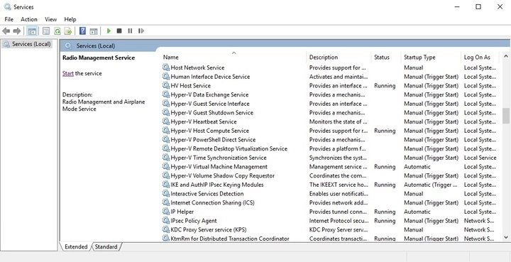 Hyper-V Services