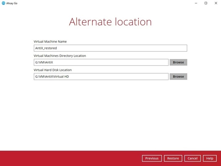 Alternate location