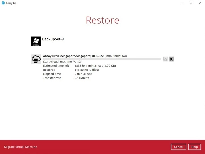 Restore Complete