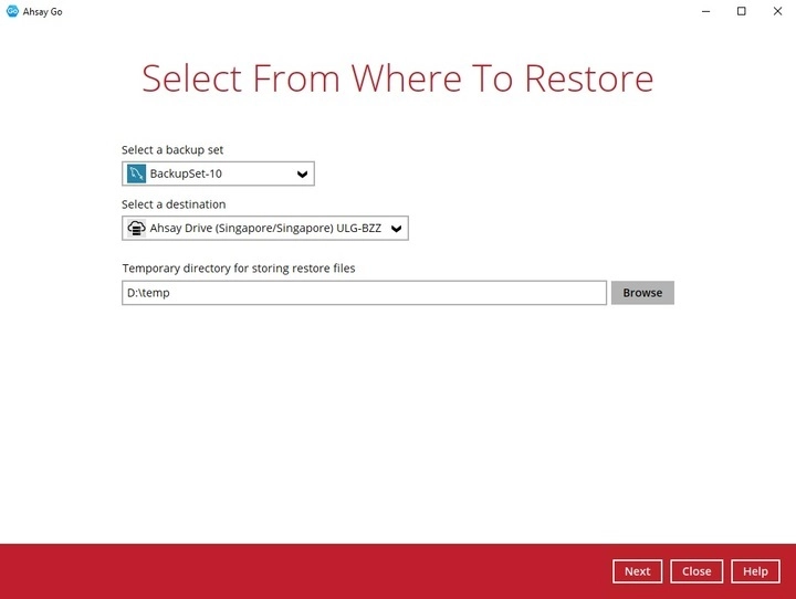 Restore Options