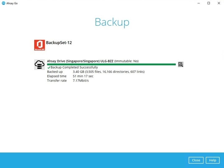 Backup Complete