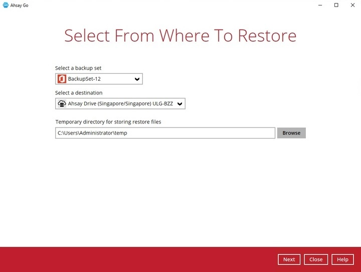 Restore Options