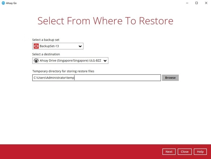 Restore Options