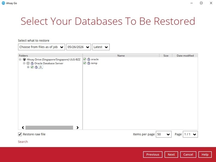 Manual Restore