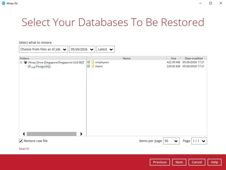 Manual Restore