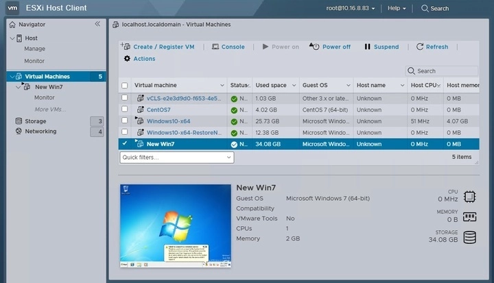 VM running