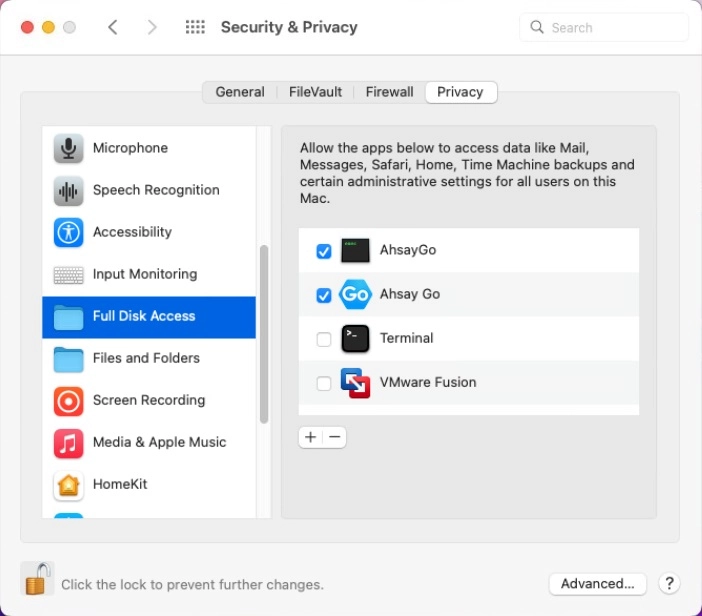 Full Disk Access Granted