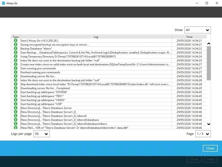 Backup Logs