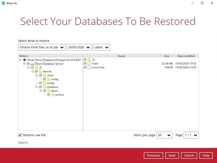 Restore Raw File