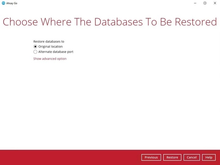 Restore Location