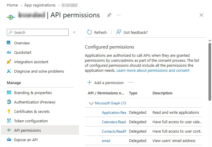 API Permissions
