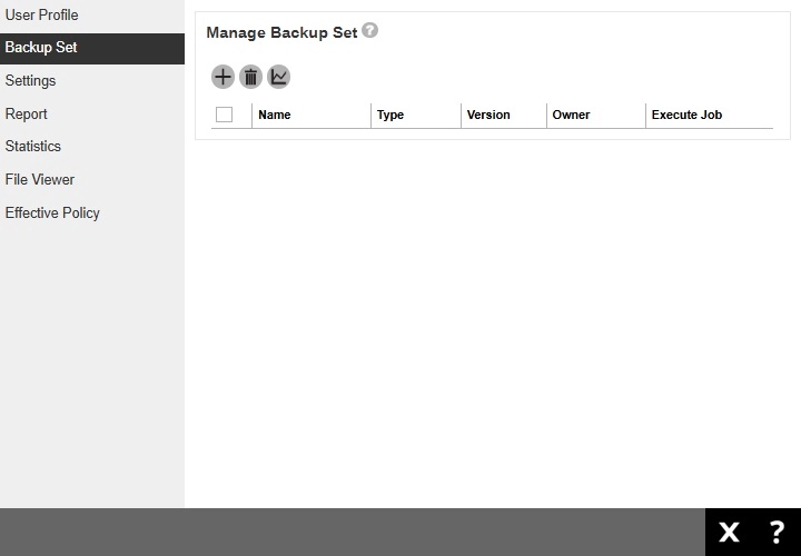Create Backup Set