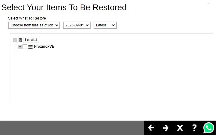Items to Restore