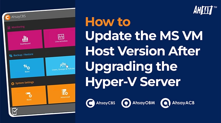 How to update the MS VM host version after upgrading the Hyper V server