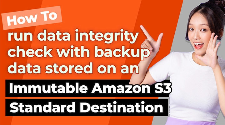 How to run data integrity check on an immutable Amazon S3 standard destination