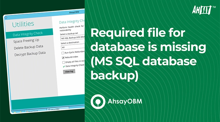 Required file for database is missing